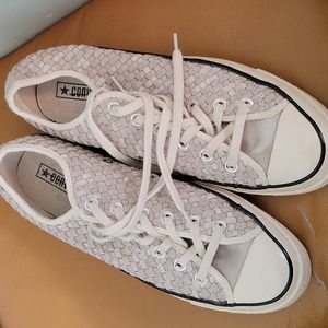 New woven suede Converse